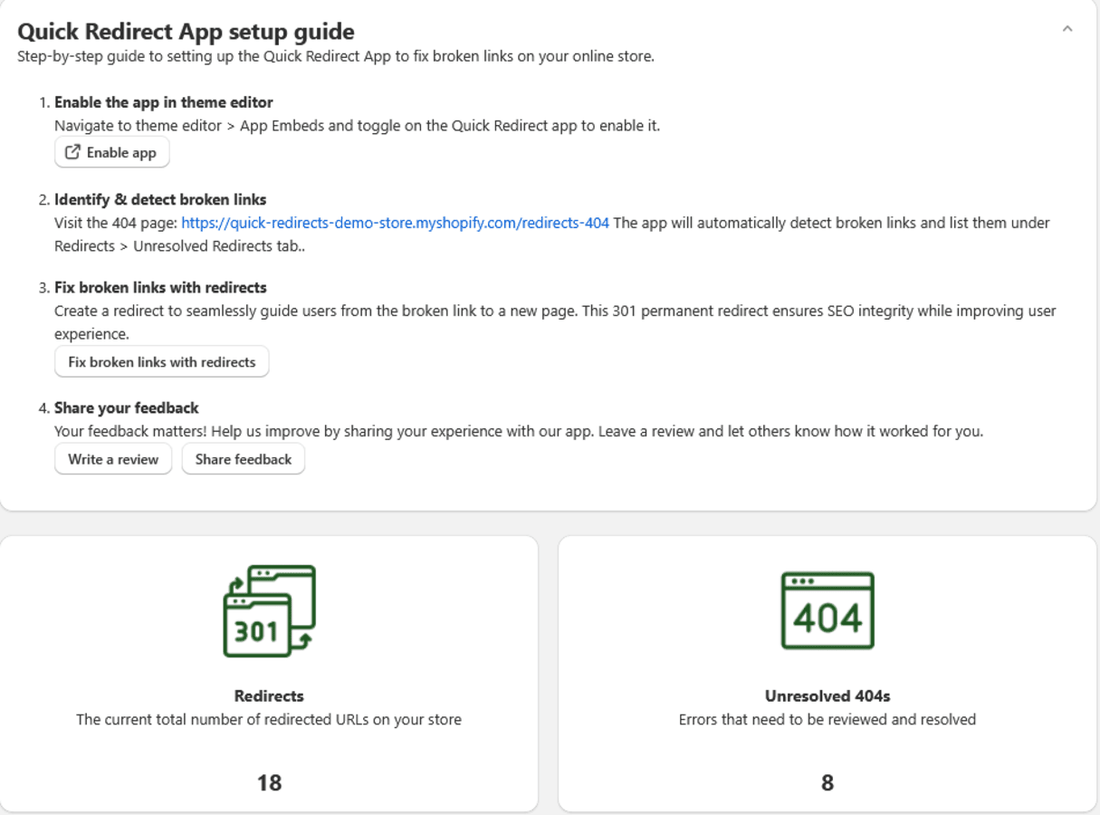 Swift Redirects app installation guide