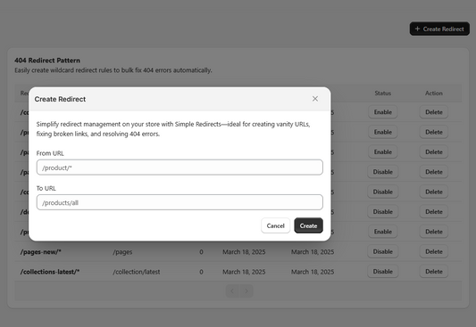 Swift redirect app redirect pattern setup
